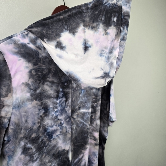 VIBE Sportswear Soft Tie Dye Maxi Dress Hooded Multi-colored Womens Plus‎ Sz 2X - Picture 8 of 16